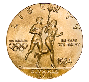 1984 U.S. Olympics Commemorative $10 Gold Coin