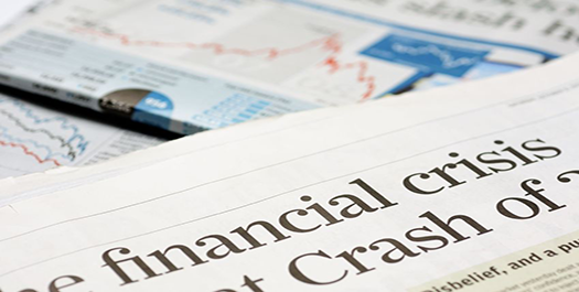 newspaper from the financial crisis of 2008