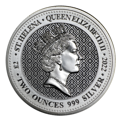 2022 Silver St Helena 2-oz Guardian Obv.1