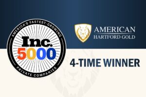 American Hartford Gold Achieves Remarkable Milestone: Named to Inc. 5000 List for Fourth Time